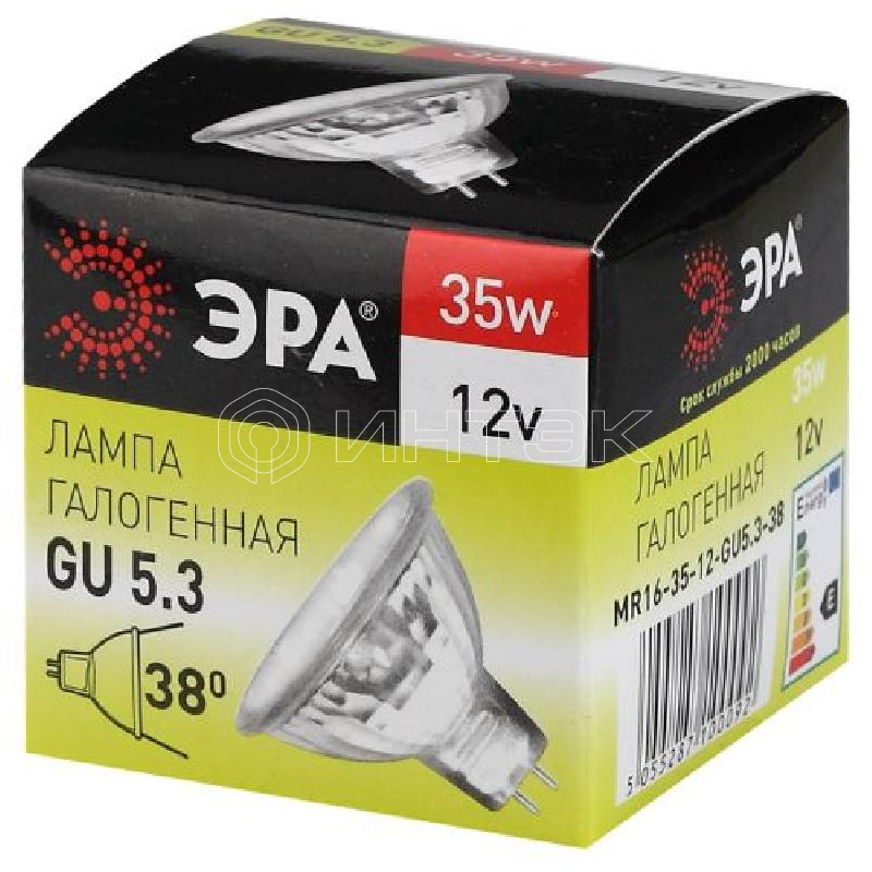Лампа галогенная GU5.3-MR16-35W-12V-Cl ЭРА C0027355 изображение, фото