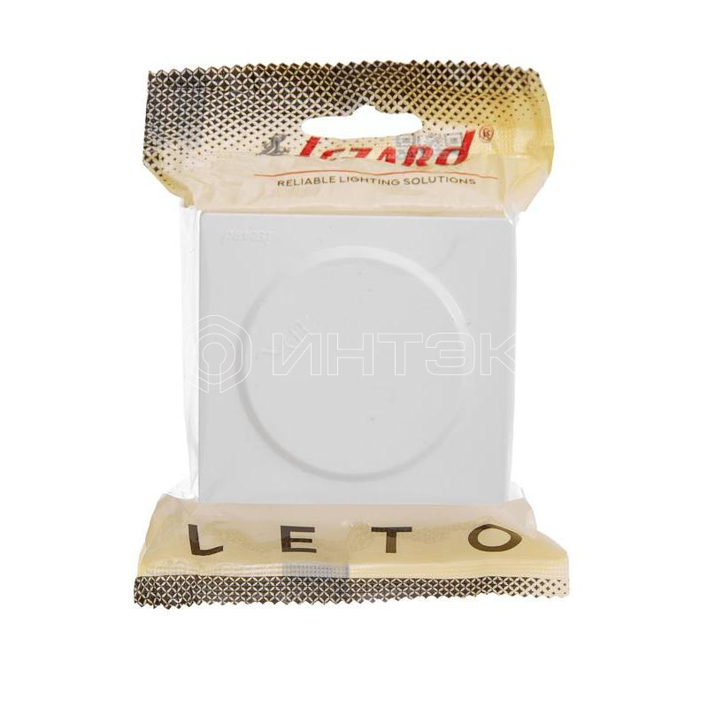 Розетка 1-м ОП LETO с заземл. с крышкой LETO ПБТ бел. LEZARD 752-0200-123B изображение, фото