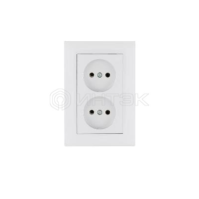 Розетка 2-я Karea RIZZ без заземл. бел. Makel 88001017 изображение, фото