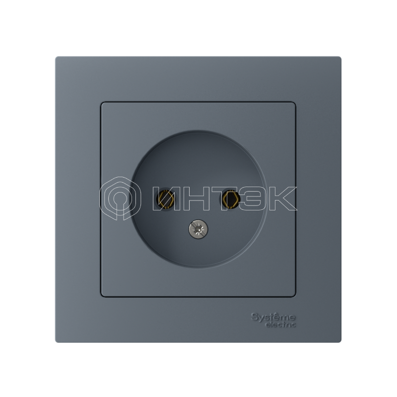 Розетка 1-м СП AtlasDesign 16А IP20 без заземл. в сборе грифель Systeme Electric ATN000740 изображение, фото