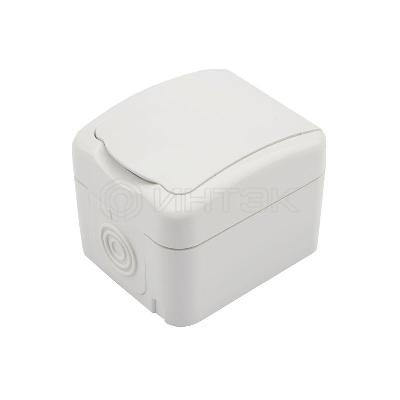 Розетка 1-м ОП Mini OG IP54 с заземл. бел. Kranz KR-78-0604 изображение, фото