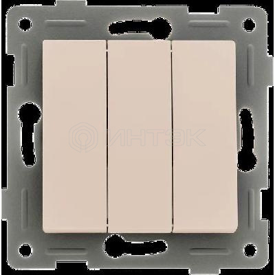 Выключатель 3-кл. СП Ugra 10А IP20 250В механизм беж. GUSI С11В3-003 изображение, фото