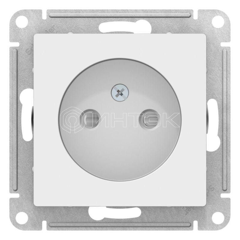 Розетка AtlasDesign 16А без заземл. защ. шторки механизм лотос Systeme Electric ATN001349 изображение, фото