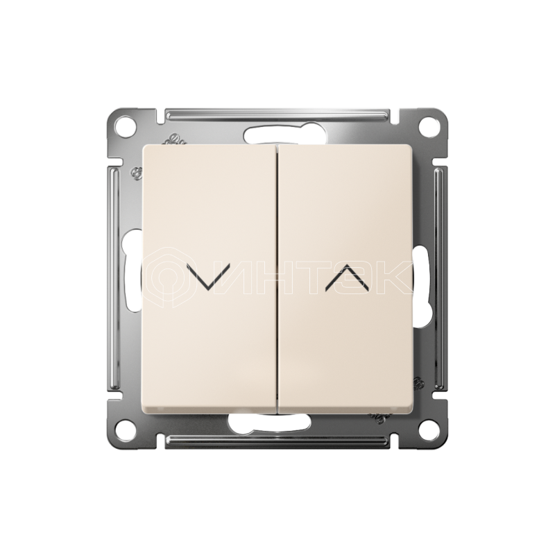 Выключатель для жалюзи 2-кл. AtlasDesign 10А механизм беж. Systeme Electric ATN000219 изображение, фото