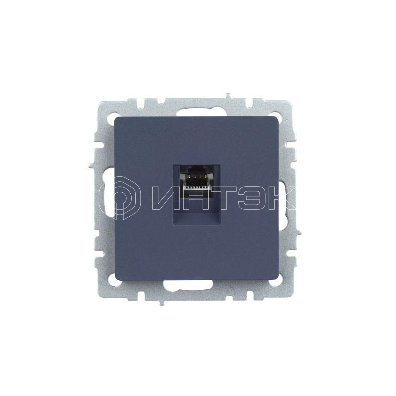 Розетка компьютерная СП RJ45 кат.5E BRITE РК10-БрМ механизм маренго IEK BR-K10-1-K35 изображение, фото