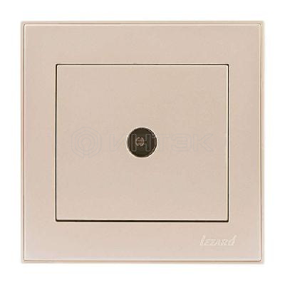 Розетка телевизионная проходная TV СП Rain крем. LEZARD 703-0303-129 изображение, фото