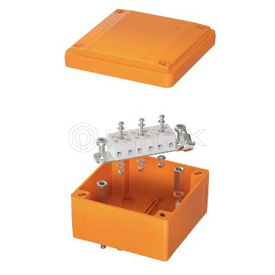 Коробка ответвительная FS 100х100х50мм IP56 5п 450В 10А 6кв.мм с гладкими стенками и клеммниками пластик. DKC FSB10506 изображение, фото