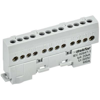 Шина L "фаза" изол. на универс. держ. 6х9-12-Ср TEKFOR IEK TF-NN10-12-KL-K03 изображение, фото