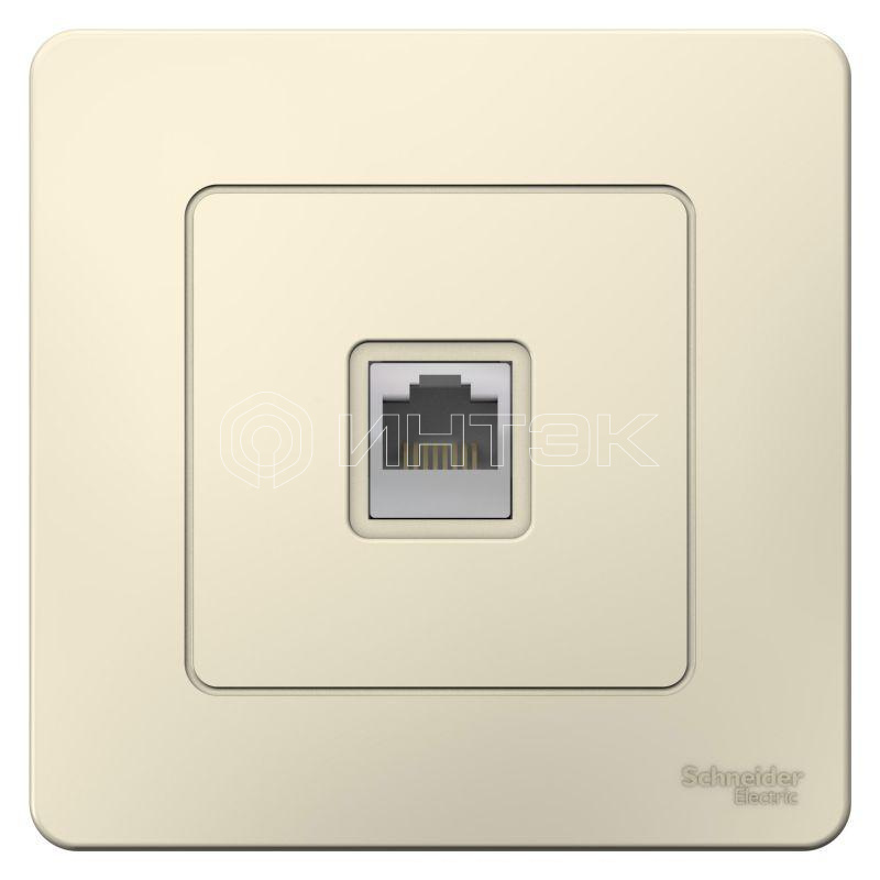 Розетка компьютерная 1-м СП Blanca RJ45 кат.5E молочн. Systeme Electric BLNIS045002 изображение, фото