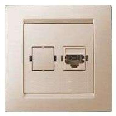 Розетка компьютерная СП Simon15 RJ45 IP20 сл. кость Simon 1590598-031 изображение, фото