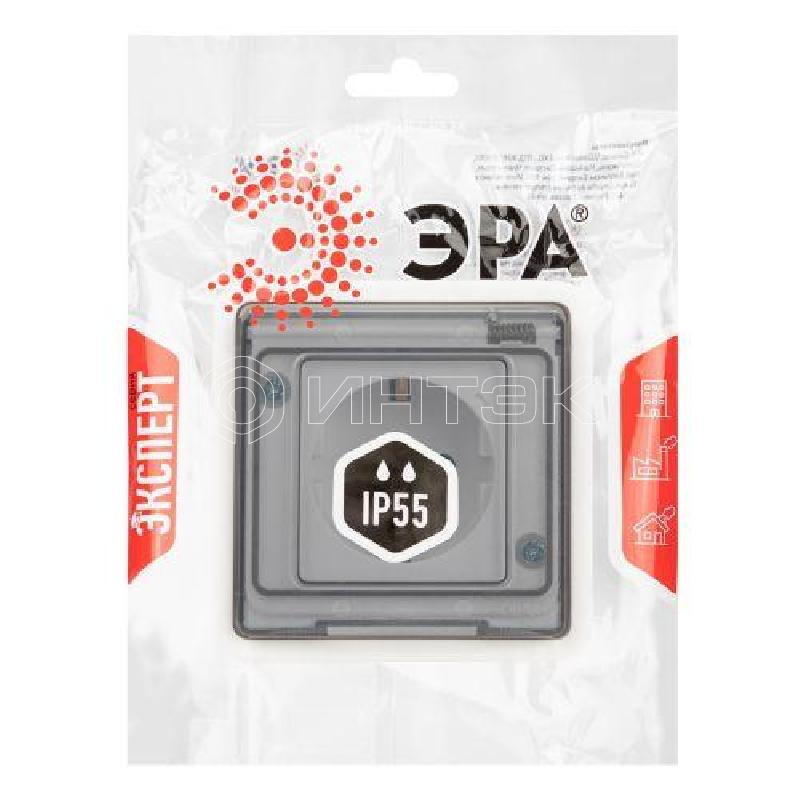 Розетка Эксперт 11-2522-01 2P+E IP55 шторки 16А-250В СУ бел. Эра Б0063281 изображение, фото