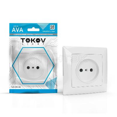 Розетка 1-м СП AVA 16А IP20 без заземл. без защ. шторок в сборе бел. TOKOV ELECTRIC TKL-AV-R1F-C01 изображение, фото