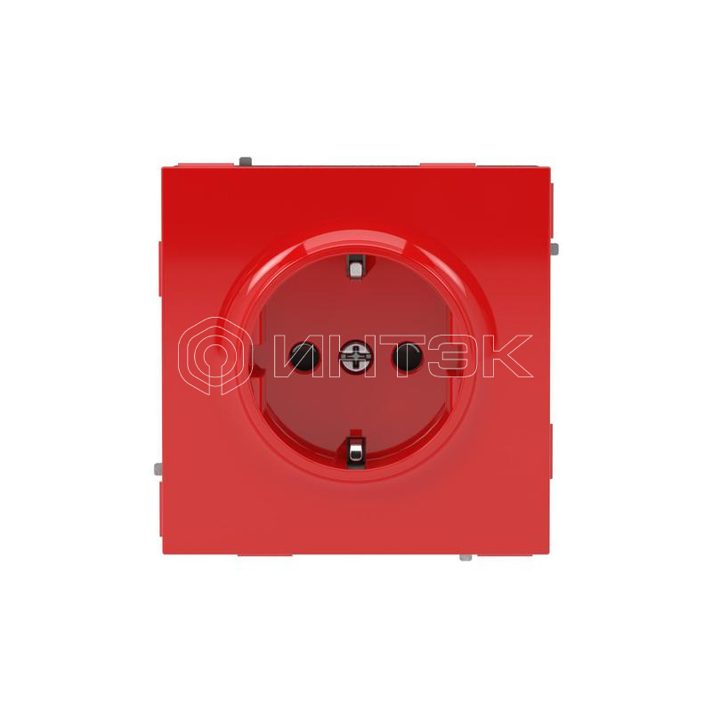 Розетка силовая KANT 2P+E защ. шторки красн. сатин DKC 7001003 изображение, фото