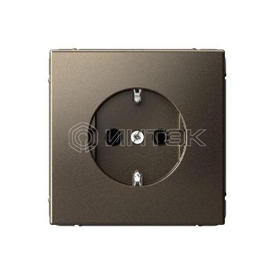 Розетка ArtGallery 16А с заземл. быстрозажим. клем. механизм мокко  Systeme Electric GAL000643S изображение, фото
