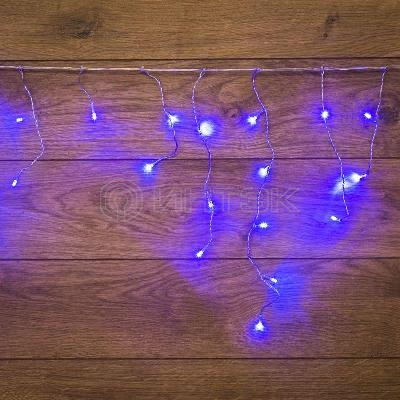 Гирлянда светодиодная "Айсикл" (бахрома) 1.8х0.5м 48LED син. 4.1Вт 230В IP20 провод прозр. Neon-Night 255-013 изображение, фото