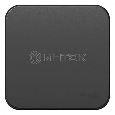 Выключатель 1-кл. ОП Blanca 10А IP20 (сх. 1) с самовозвратом с изолир. пластиной антрацит Systeme Electric BLNCA101016 изображение, фото