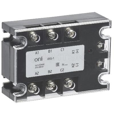 Реле твердотельное OSS-1 25А 380В AC 3-32В DC ONI OSS-1-3-25-B изображение, фото