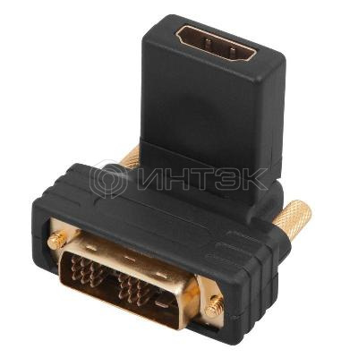 Переходник штекер DVI-D - гнездо HDMI поворотный Rexant 17-6812 изображение, фото