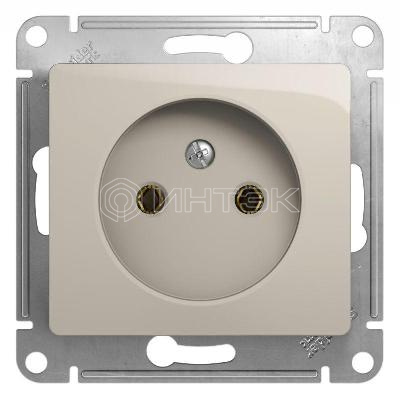 Розетка 1-м СП Glossa 16А IP20 250В без заземл. механизм молочн. Systeme Electric GSL000941 изображение, фото