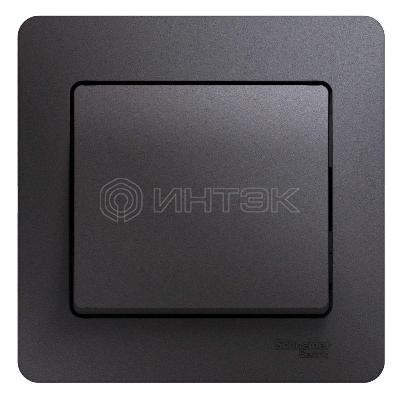 Выключатель 1-кл. СП Glossa 10А IP20 (сх. 1) 10AX в сборе графит Systeme Electric GSL001312 изображение, фото