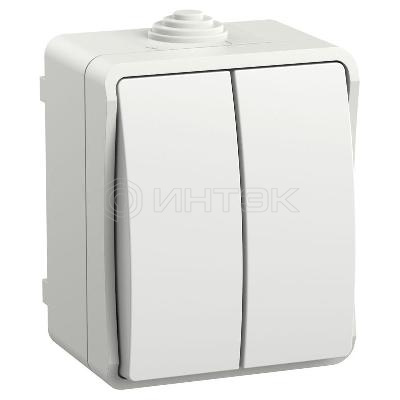 Выключатель 2-кл. ОП Форс IP54 ВС20-2-0-ФБ бел. IEK EVS20-K01-10-54-DC изображение, фото