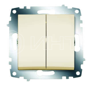 Выключатель 2-кл. 1мод. СП Cosmo 10А IP20 механизм крем. ABB 619-010300-202 изображение, фото