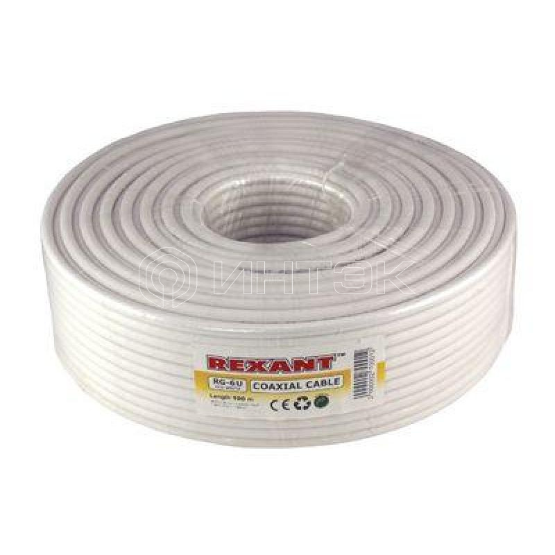 Кабель RG-6U+CU Cu/AL/Cu 48х0.12 75 Ом бухта Б (м) REXANT 01-2221 изображение, фото