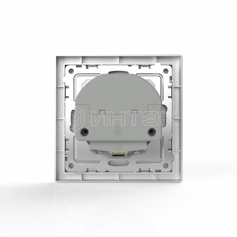 Розетка 1-м СП Pixel IP20 с заземл. с 2-мя заряд. устр. USB тип A+C механизм алюм. TOKOV ELECTRIC TKE-PX-R1U2AC-C03 изображение, фото