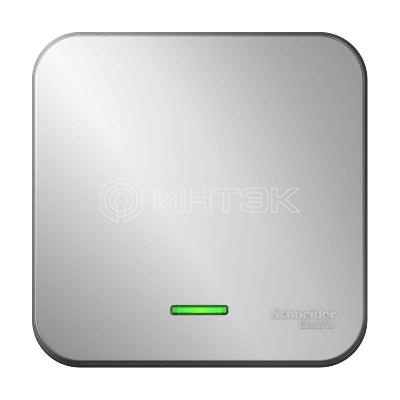Переключатель проходной 1-кл. ОП Blanca 10А IP20 (сх. 6) 250В с подсветкой с изолир. пластиной алюм. Systeme Electric BLNVA106113 изображение, фото