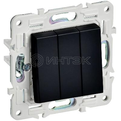 Выключатель 3-кл. SKANDY 10А SK-V11Bl черн. IEK SK-V30-0-10-K02 изображение, фото