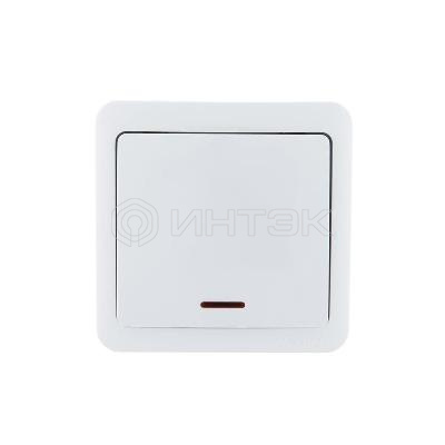 Выключатель 1-кл. 1п ОП Viola 10А IP20 с подсветкой бел. LEZARD 751-0200-111 изображение, фото