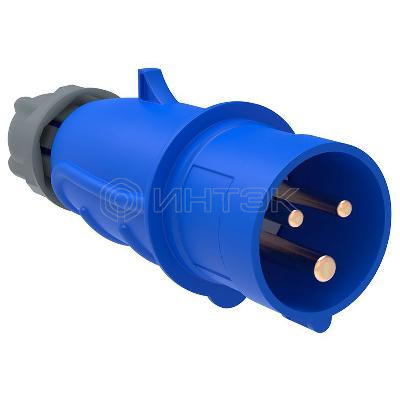 Вилка эл. каб. 32А 2P+PE 220В IP44 MAGNUM ССИ-023 IEK PSN01-032-3 изображение, фото