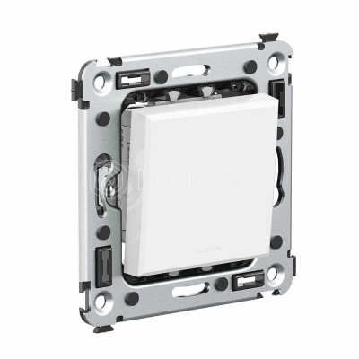 Выключатель 1-кл. 2мод. СП Avanti "Белое облако" 16А IP20 бел. DKC 4400103 изображение, фото