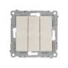 Выключатель 3-кл. СП Pixel 10А IP20 механизм беж. TOKOV ELECTRIC TKE-PX-V3-C02 изображение, фото