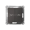 Выключатель для жалюзи 2-кл. 2п AtlasDesign 10А механизм базальт Systeme Electric ATN001419 изображение, фото