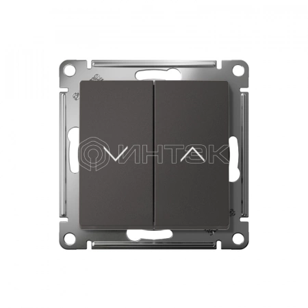 Выключатель для жалюзи 2-кл. 2п AtlasDesign 10А механизм базальт Systeme Electric ATN001419 изображение, фото