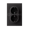 Розетка 2-м СП AtlasDesign 16А IP20 с заземл. в сборе карбон Systeme Electric ATN001024 изображение, фото