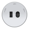 Розетка MultiTrack с 2-мя заряд. устройствами USB тип А+С 18Вт 5В/3А бел. Systeme Electric MTK13003W изображение, фото
