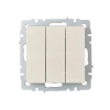 Выключатель 3-кл. СП BRITE ВС10-3-0-БрКр 10А механизм беж. IEK BR-V30-0-10-K10 изображение, фото