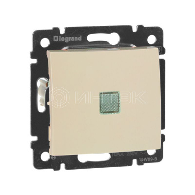 Выключатель 1-кл. СП Valena 10А IP31 250В с зел. индикацией механизм сл. кость IEK 774310 изображение, фото