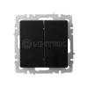 Выключатель проходной 2-кл. СП BRITE ВС10-2-6-БрЧ 10А механизм черн. IEK BR-V22-0-10-K02 изображение, фото