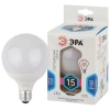Лампа светодиодная LED G95-15W-4000K-E27 G95 15Вт шар 4000К нейтр. бел. E27 декор. Эра Б0049078 изображение, фото