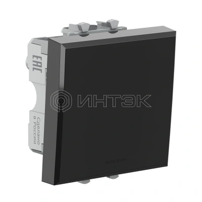 Выключатель модульный 1-кл. 2мод. Avanti "Черный квадрат" 16А IP20 черн. DKC 4402102 изображение, фото