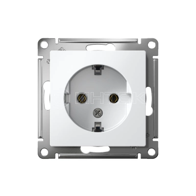Розетка 1-м СП AtlasDesign 16А IP20 с заземл. механизм бел. Systeme Electric ATN000143 изображение, фото