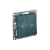 Выключатель для жалюзи 2-кл. AtlasDesign 10А механизм изумруд Systeme Electric ATN000819 изображение, фото