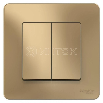 Выключатель 2-кл. СП Blanca 10А IP20 (сх. 5) 250В титан Systeme Electric BLNVS010504 изображение, фото