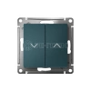 Выключатель для жалюзи 2-кл. AtlasDesign 10А механизм изумруд Systeme Electric ATN000819 изображение, фото
