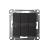 Выключатель 3-кл. СП AtlasDesign 10А IP20 (сх. 1+1+1) 10AX механизм карбон Systeme Electric ATN001031 изображение, фото