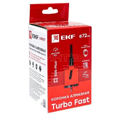 Коронка алмазная Turbo Fast 82 DCH-82TRB Laser M16 Expert EKF dch-82-trb-m16 изображение, фото