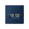 Розетка двойная компьютерная ArtGallery RJ45+RJ45 кат. 6A механизм аквамарин Systeme Electric GAL001188 изображение, фото